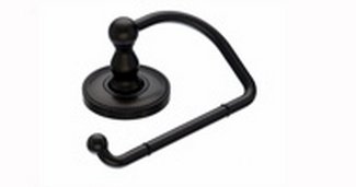 Top Knobs Bathroom Hardware Edwardian Bath Tissue Hook Oil Rubbed Bronze-Beaded Back Plate - cabinetknobsonline