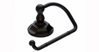 Top Knobs Bathroom Hardware Edwardian Bath Tissue Hook-Oil Rubbed Bronze -Hex Back Plate - cabinetknobsonline