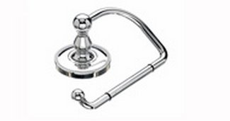 Top Knobs Bathroom Hardware Edwardian Bath Tissue Hook Polished Chrome-Beaded Back Plate - cabinetknobsonline