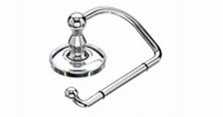 Top Knobs Bathroom Hardware Edwardian Bath Tissue Hook-Polished Chrome-Plain Back Plate - cabinetknobsonline