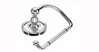 Top Knobs Bathroom Hardware Edwardian Bath Tissue Hook -Polished Chrome-Rope Back Plate - cabinetknobsonline