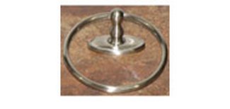 Top Knobs Bathroom Hardware Edwardian Bath Ring -Brushed Satin Nickel - Oval Back Plate - cabinetknobsonline