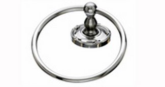 Top Knobs Bathroom Hardware Edwardian Bath Ring-Brushed Satin Nickel-Ribbon Back Plate - cabinetknobsonline