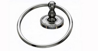 Top Knobs Bathroom Hardware Edwardian Bath Ring -Brushed Satin Nickel-Rope Back Plate - cabinetknobsonline