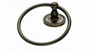 Top Knobs Bathroom Hardware Edwardian Bath Ring-German Bronze-Beaded Back Plate - cabinetknobsonline