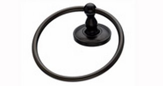 Top Knobs Bathroom Hardware Edwardian Bath Ring-Oil Rubbed Bronze-Plain Back Plate - cabinetknobsonline