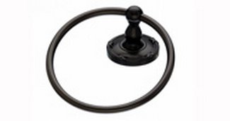 Top Knobs Bathroom Hardware Edwardian Bath Ring-Oil Rubbed Bronze-Ribbon Back Plate - cabinetknobsonline