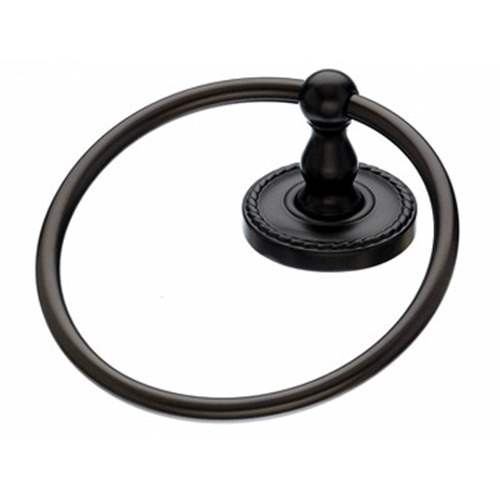 Top Knobs Bathroom Hardware Edwardian Bath Ring -Oil Rubbed Bronze-Rope Back Plate - cabinetknobsonline