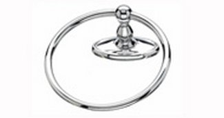 Top Knobs Bathroom Hardware Edwardian Bath Ring -Polished Chrome - Oval Back Plate - cabinetknobsonline