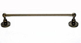 Top Knobs Bathroom Hardware Edwardian 18" Single Towel Rod German Bronze Rope Back Plate - cabinetknobsonline