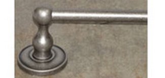 Top Knobs Bathroom Hardware Edwardian Bath 24" Single Towel Rod - Antique Pewter-Plain Back Plate - cabinetknobsonline