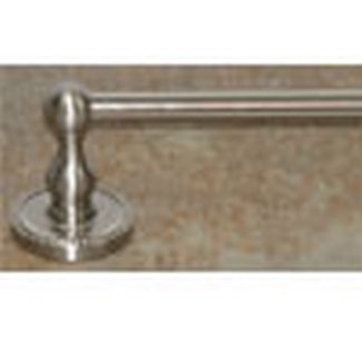 Top Knobs Bathroom Hardware Edwardian Bath 24" Single Towel Rod-Brushed Satin Nickel-Rope Back Plate - cabinetknobsonline