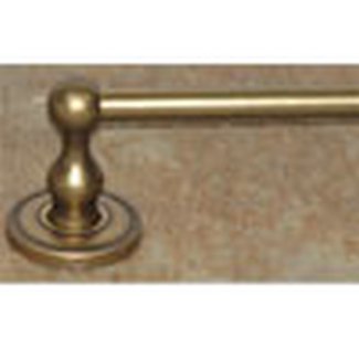 Top Knobs Bathroom Hardware Edwardian 24" Single Towel Rod German Bronze-Beaded Back Plate - cabinetknobsonline