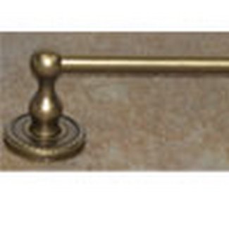 Top Knobs Bathroom Hardware Edwardian Bath 24" Single Towel Rod-German Bronze-Rope Back Plate - cabinetknobsonline