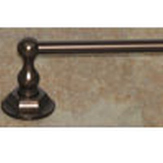 Top Knobs Bathroom Hardware Edwardian 24" Single Towel Rod-Oil Rubbed Bronze -Hex Back Plate - cabinetknobsonline