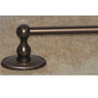 Top Knobs Bathroom Hardware Edwardian Bath 24" Single Towel Rod Oil Rubbed Bronze Oval Back Plate - cabinetknobsonline