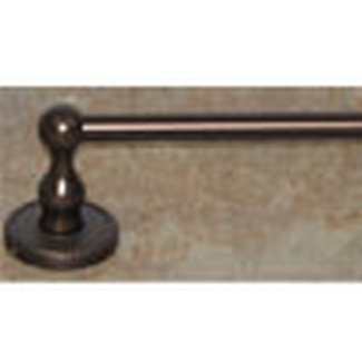 Top Knobs Bathroom Hardware Edwardian Bath 24" Single Towel Rod-Oil Rubbed Bronze-Rope Back Plate - cabinetknobsonline