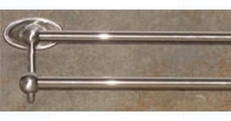 Top Knobs Bathroom Hardware Edwardian 24" Double Towel Rod Brushed Satin Nickel Oval Back Plate - cabinetknobsonline