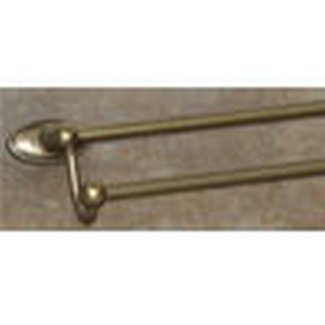 Top Knobs Bathroom Hardware Edwardian 24" Double Towel Rod German Bronze Oval Back Plate - cabinetknobsonline