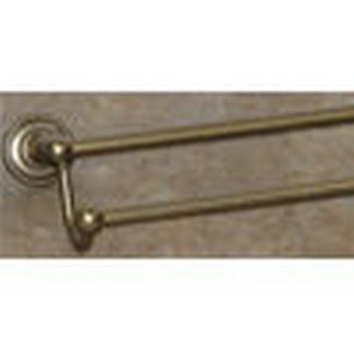 Top Knobs Bathroom Hardware Edwardian Bath 24" Double Towel Rod-German Bronze-Rope Back Plate - cabinetknobsonline