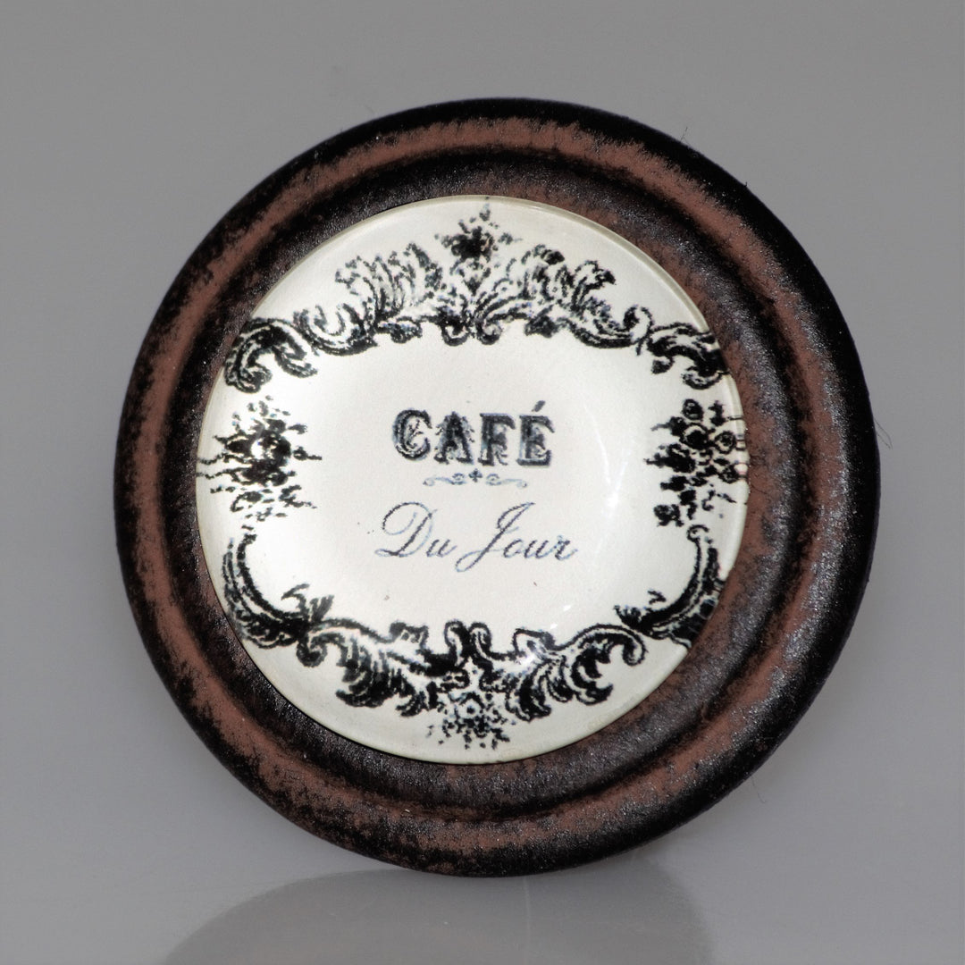 Charleston Knob Company Cafe Collection Organic Cuisine Cafe Brown Iron Cabinet Knob - cabinetknobsonline