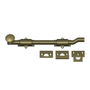 Deltana Architectural Hardware Bolts 10" Surface Bolt w- Off-set, HD each - cabinetknobsonline