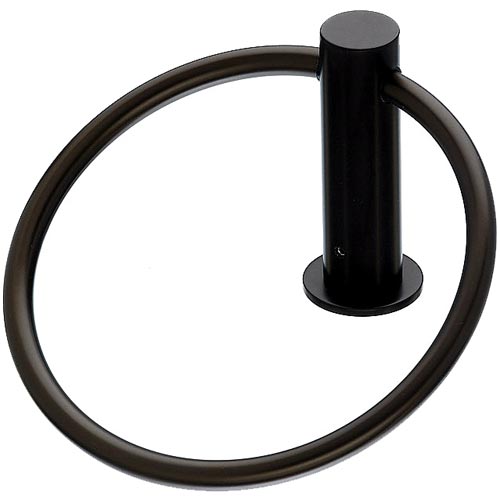 Top Knobs Bathroom Hardware Hopewell Bath Ring Flat Black - cabinetknobsonline
