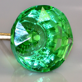 Charleston Knob Company  MINT GREEN CRYSTAL GLASS FACET CABINET KNOB - cabinetknobsonline