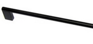 Top Knobs Decorative Hardware Princetonian Collection Bar Pull 3 Posts 2 x13 3-16" (c-c)-Flat Black - cabinetknobsonline