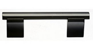 Top Knobs Cabinet Hardware Wellington Bar Pull 3 " (c-c) - Flat Black - cabinetknobsonline