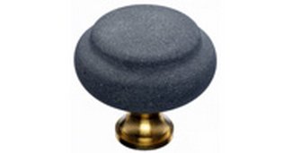 Top Knobs Cabinet Hardware  Chateau Collection Blue Stone 1 3-8" with Brass base - cabinetknobsonline