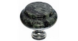 Top Knobs Cabinet Hardware Chateau Collection Verde Maritaka Granite 1 3-8" with Chrome base - cabinetknobsonline