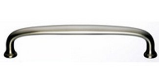 Top Knobs Cabinet Hardware Asbury Collection Charlotte Pull 6" (c-c)- Brushed Satin Nickel - cabinetknobsonline