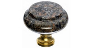 Top Knobs Cabinet Hardware Chateau Collection Dakota Mahogany Granite 1 3-8" with Brass base - cabinetknobsonline