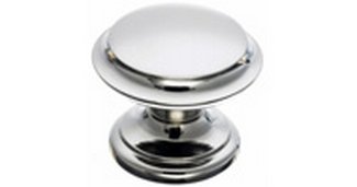 Top Knobs Cabinet Hardware Asbury Collection Flat Top Knob 1 3-8" - Polished Nickel - cabinetknobsonline