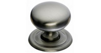 Top Knobs Cabinet Hardware Asbury Victoria Knob 1 1-4" w-Backplate - Brushed Satin Nickel - cabinetknobsonline