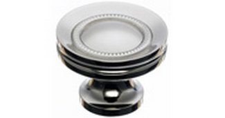 Top Knobs Cabinet Hardware Asbury Collection Button Faced Knob 1 1-4" -Polished Nickel - cabinetknobsonline