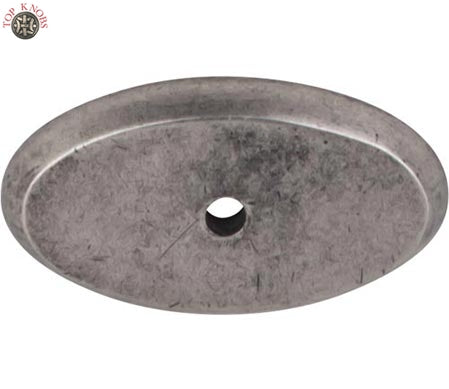 Top Knobs Cabinet Hardware Aspen Collection Oval Backplate 1 3-4" - Silicon Bronze Light - cabinetknobsonline