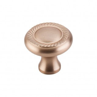 Top Knobs Cabinet Hardware Bath Stratton Collection Swirl Cut Knob 1 3-16" - Brushed Bronze - cabinetknobsonline