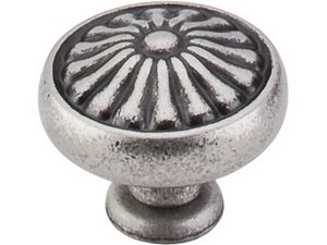 Top Knobs Cabinet Hardware Tuscany Collection Flower Knob 1 1-4" - Pewter Antique - cabinetknobsonline