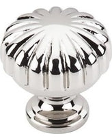 Top Knobs Cabinet Hardware Hudson Collection Melon Knob 1 1-4" - Polished Chrome - cabinetknobsonline