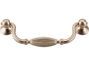 Top Knobs Cabinet Hardware Tuscany Collection Small Drop Pull 5 1-16" (c-c) - Brushed Bronze - cabinetknobsonline