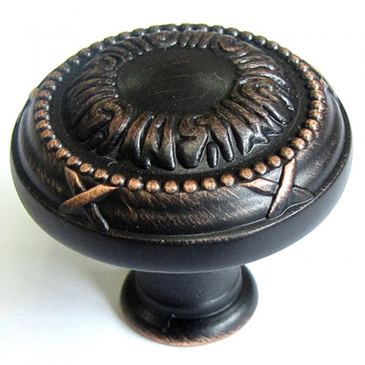 Top Knobs Cabinet Hardware Edwardian Collection Ribbon Knob 1 1-8" - Tuscan Bronze - cabinetknobsonline