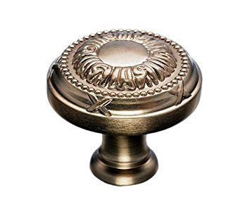 Top Knobs Cabinet Hardware Edwardian Collection Ribbon Knob 1 1-8" - Brushed Bronze - cabinetknobsonline