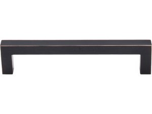 Top Knobs Cabinet Hardware Nouveau III Collection Square Bar Pull 5 1-16" (c-c) - Tuscan Bronze - cabinetknobsonline