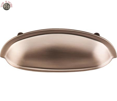 Top Knobs Cabinet Hardware Somerset Collection Cup Pull 3" (c-c) - Brushed Bronze - cabinetknobsonline