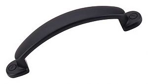 Top Knobs Cabinet Hardware Somerset Collection Arendal Pull 3" (c-c) - Flat Black - cabinetknobsonline