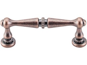 Top Knobs Cabinet Hardware Edwardian Collection  Pull 3" (c-c) - Antique Copper - cabinetknobsonline