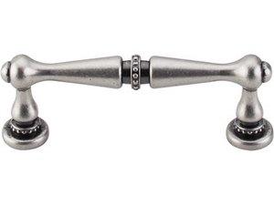 Top Knobs Cabinet Hardware Edwardian Collection Pull 3" (c-c) - Pewter Antique - cabinetknobsonline