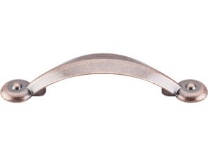 Top Knobs Cabinet Hardware Dakota Collection Angle Pull 3" (c-c) - Antique Copper - cabinetknobsonline